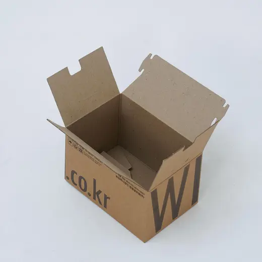 측면 조립형 삼면접착박스 300x210x150 테이프리스 박스 제작 사례